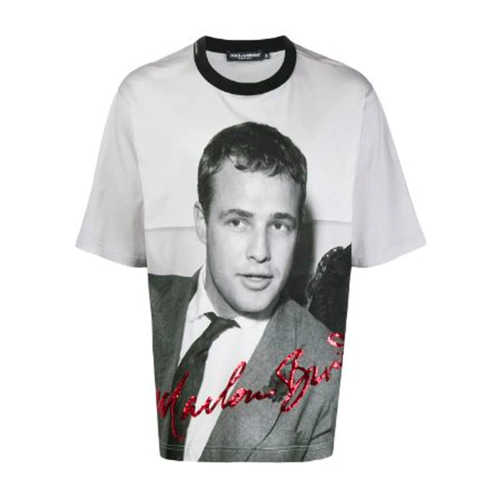 Dolce & Gabbana Zwarte Marlon Brando T-shirt voor heren Black Heren
