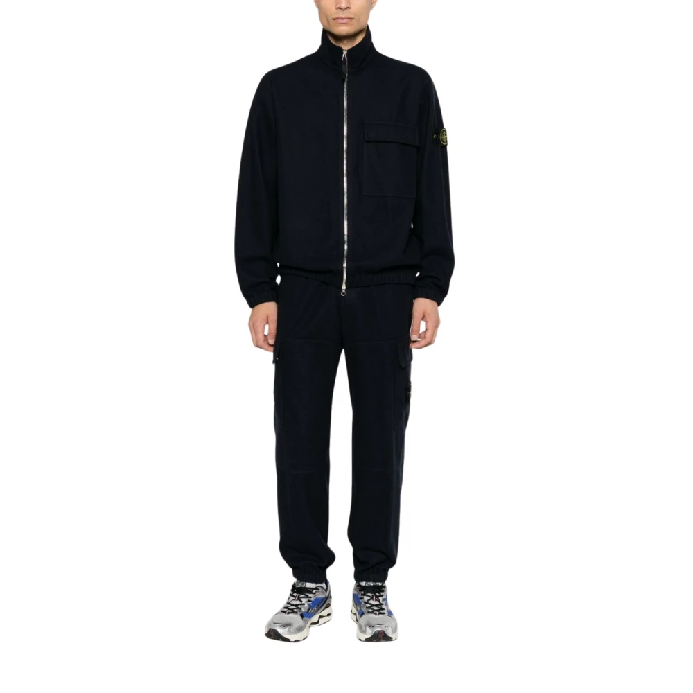 Stone Island - Wool Nylon Flannel-Tc Overshirt - Jackets - Herren - Blau - L - Bild 4