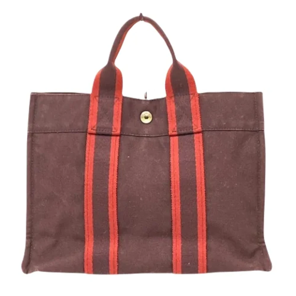 Hermès Vintage Pre-owned Canvas totes Red Dames