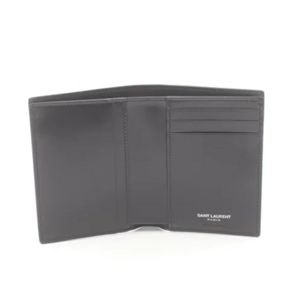 Saint Laurent Vintage Pre-owned Leather wallets Black Heren