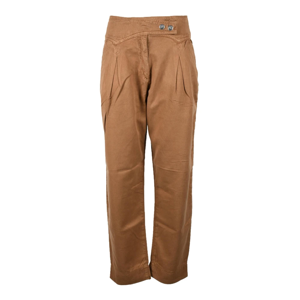 Gaëlle Paris Katoenen Pantalone Brown Dames