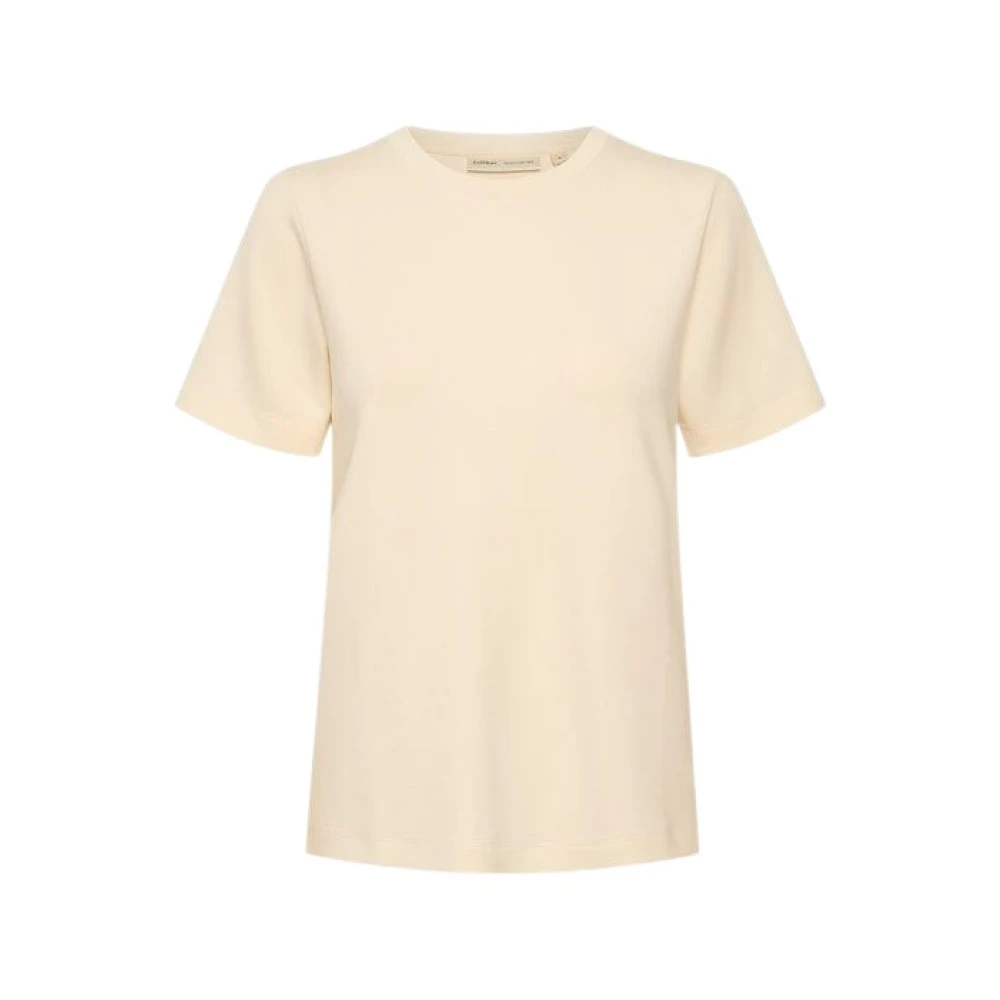 Inwear Beige T-Shirts, Female, 2XS, Karmen T-Shirt - Whisper White