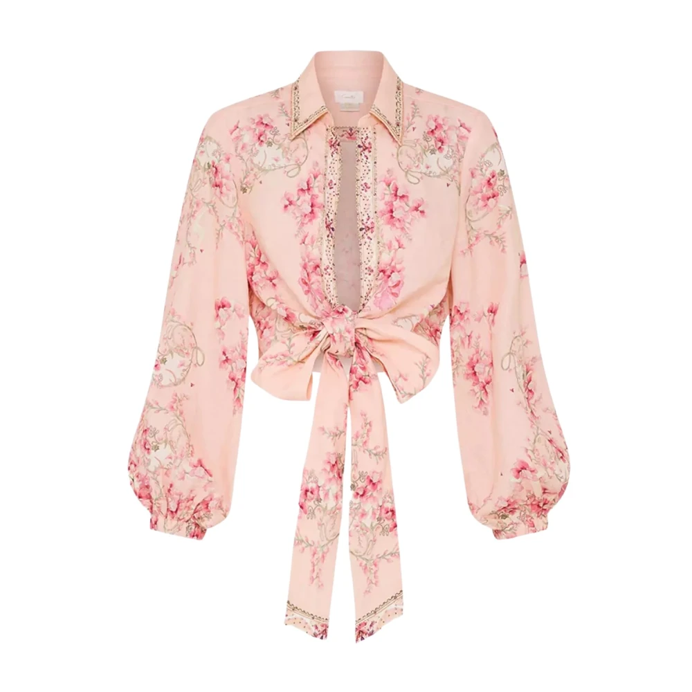 Camilla Roze Bloemen Strik Blouse Multicolor Dames