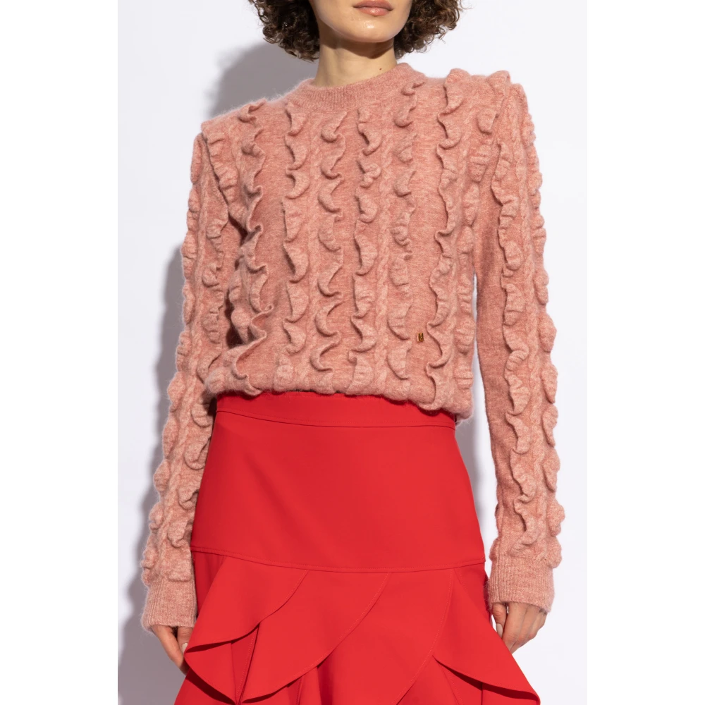 Moschino Trui met ruches Pink Dames