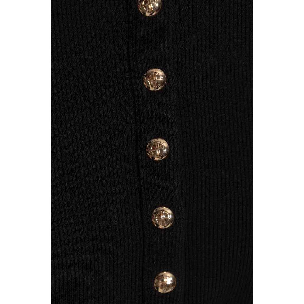 Anine Bing Geribbelde top 'Alessia' Black Dames