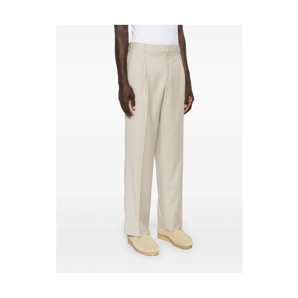 Briglia Beige Wolmix Tailored Broek Beige Heren