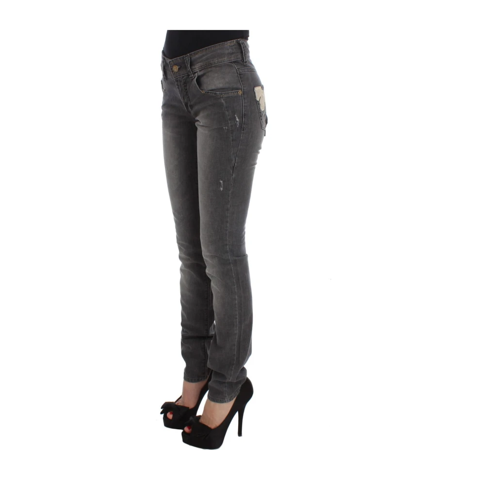 John Galliano Gray Wash Cotton Blend Slim Fit Stretch Jeans - W26 - Image 2