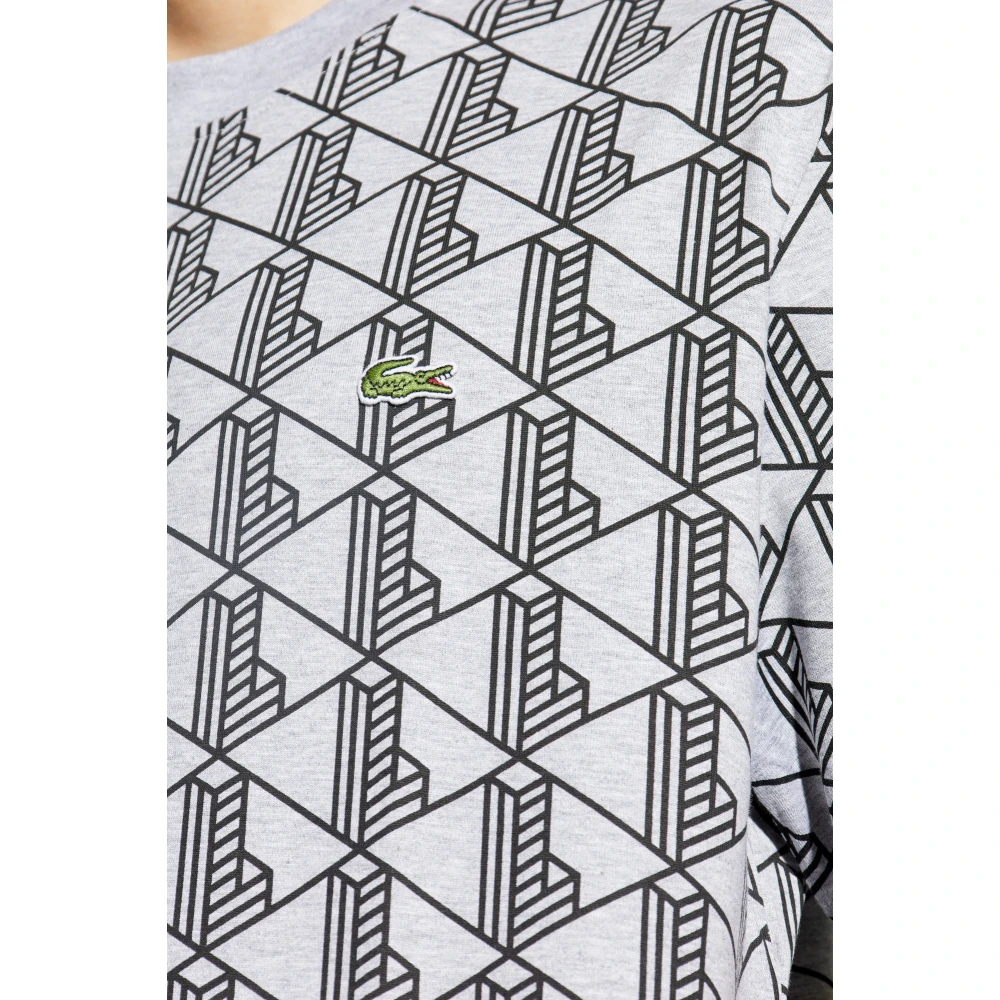 Lacoste Gestreept T-shirt Gray Heren