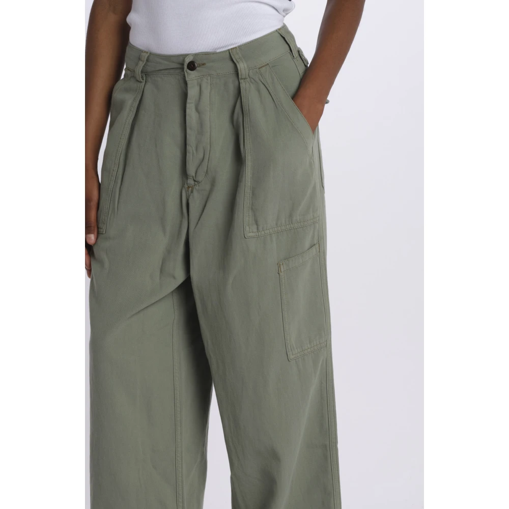 Bellerose Pepin Cargo Wide Broek Green Dames