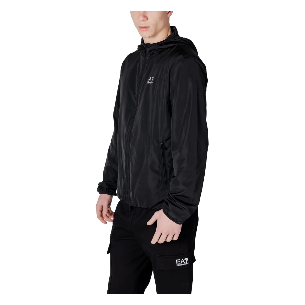 Emporio Armani EA7 Lente Zomer Heren Polyester Jassen Collectie Black Heren