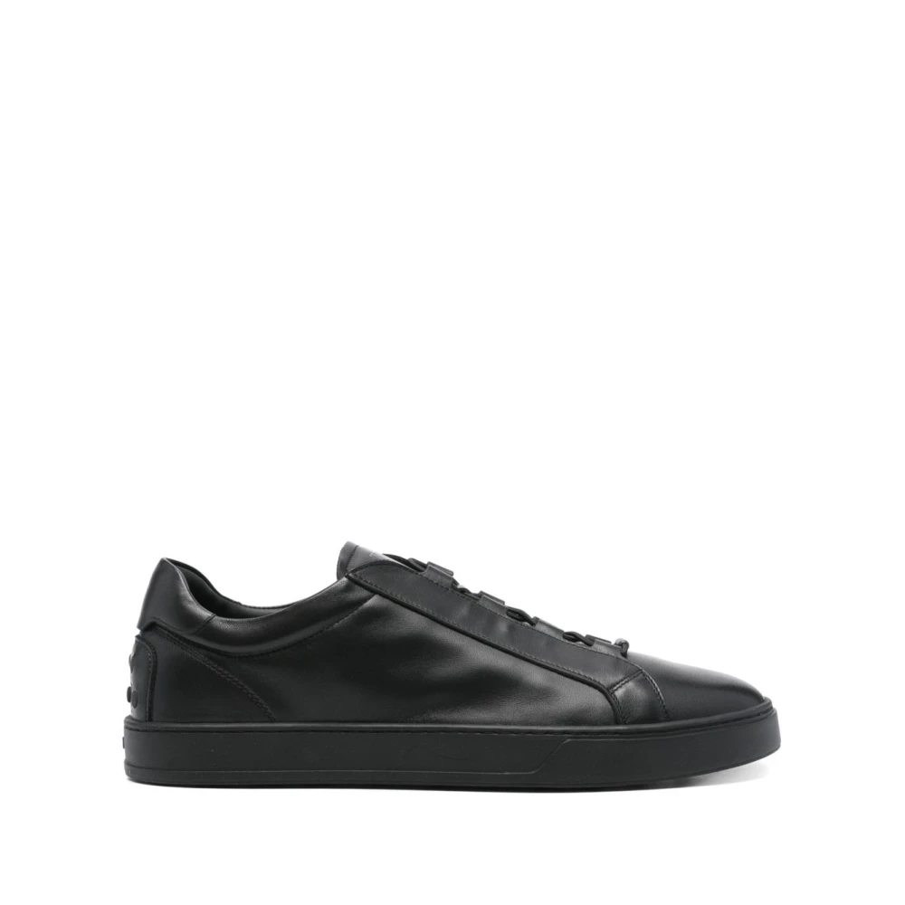 Tod’s Zwarte Elastische Band Leren Sneakers Heren Schoenen