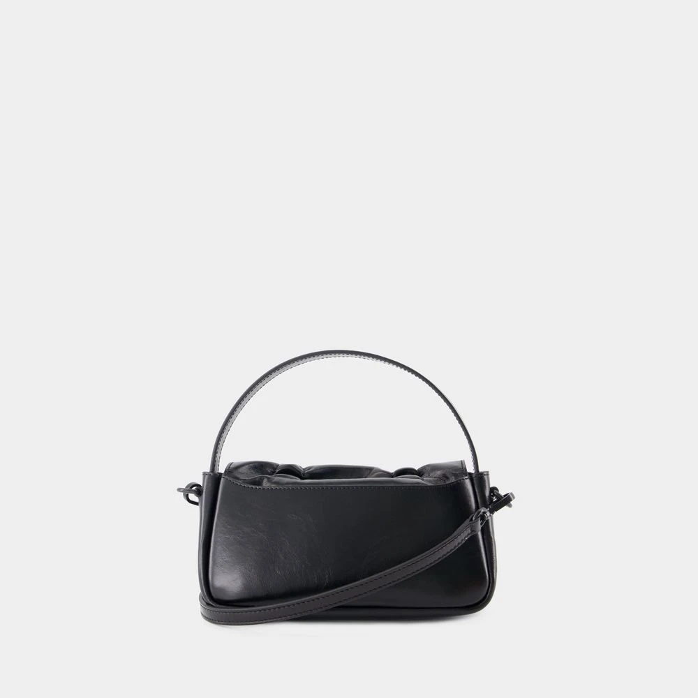 Acne Studios Zwarte leren crossbodytas met meerdere vakken Black Dames
