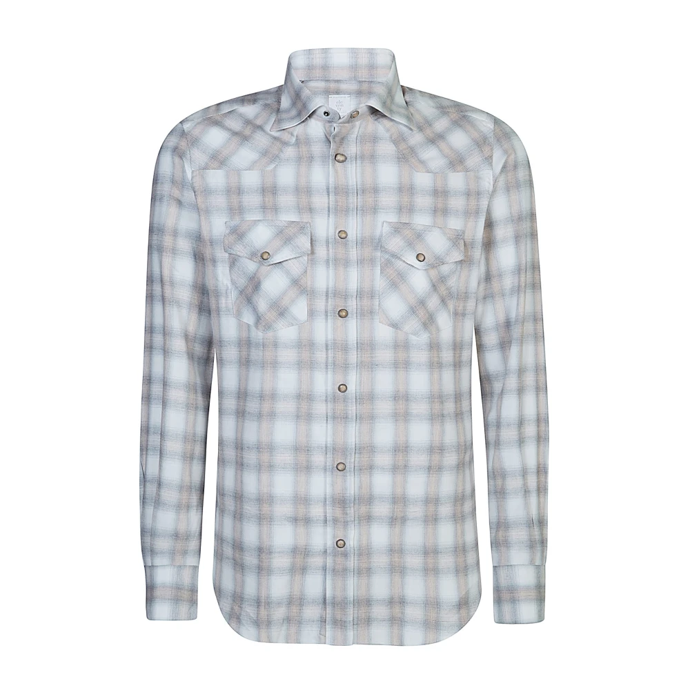 Eleventy Men's Multicolor Slim Fit Cotton Lyocell Shirt - Casual Shirts - Xl - Shirts
