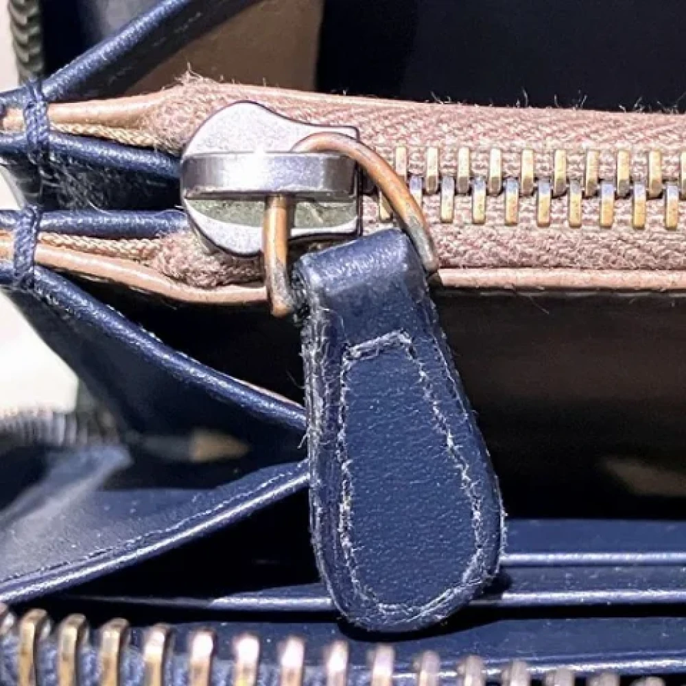 Bottega Veneta Vintage Pre-owned Leather wallets Blue Dames