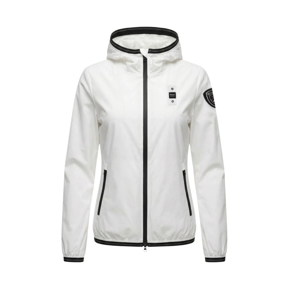 Blauer Women's White Training Jackets, L, Nay Jacket