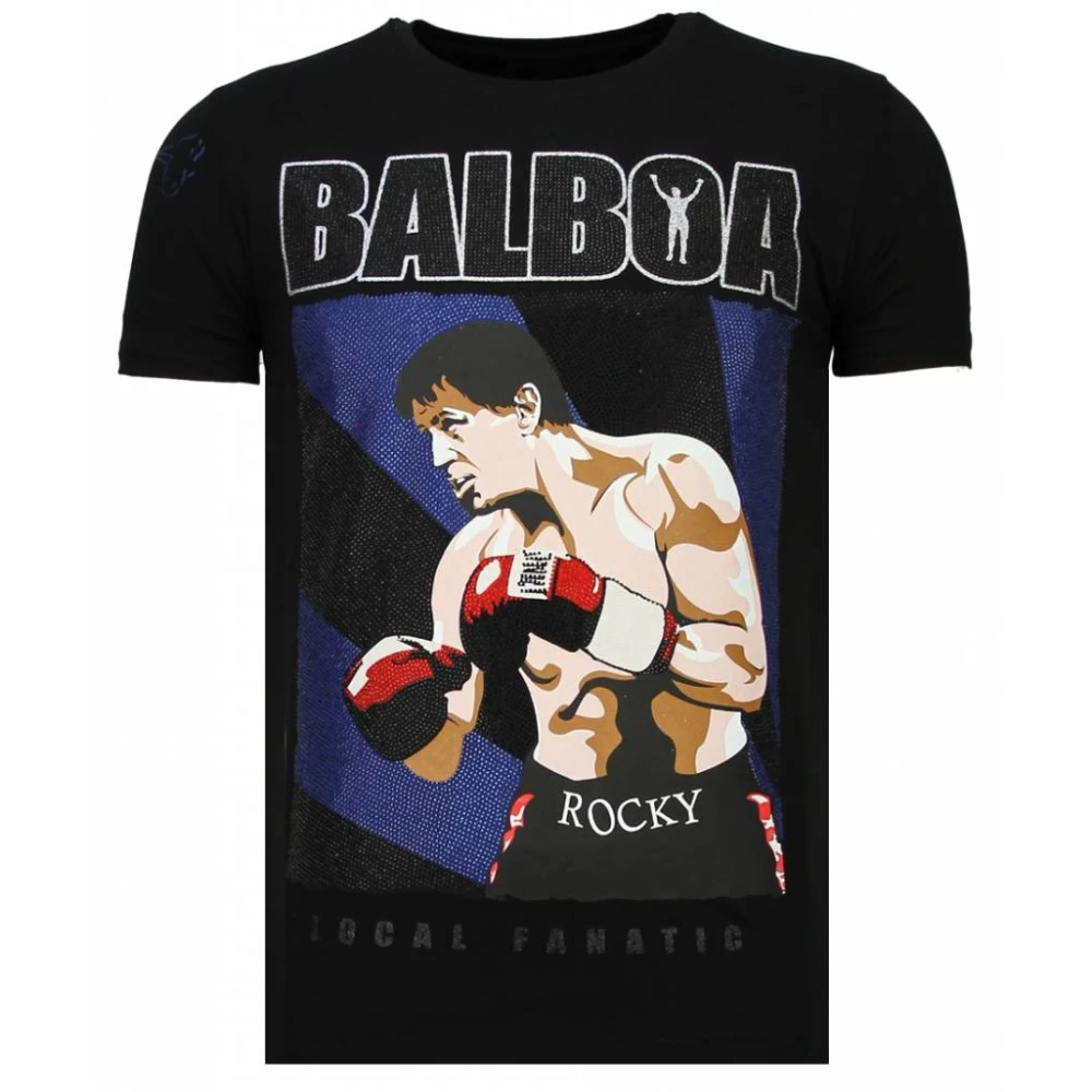 Local Fanatic Balboa Rocky Rhinestone - Herr T shirt - 13-6223Z Blue, Herr