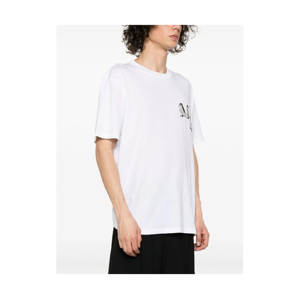 Amiri Monogram Print T-shirt White Heren