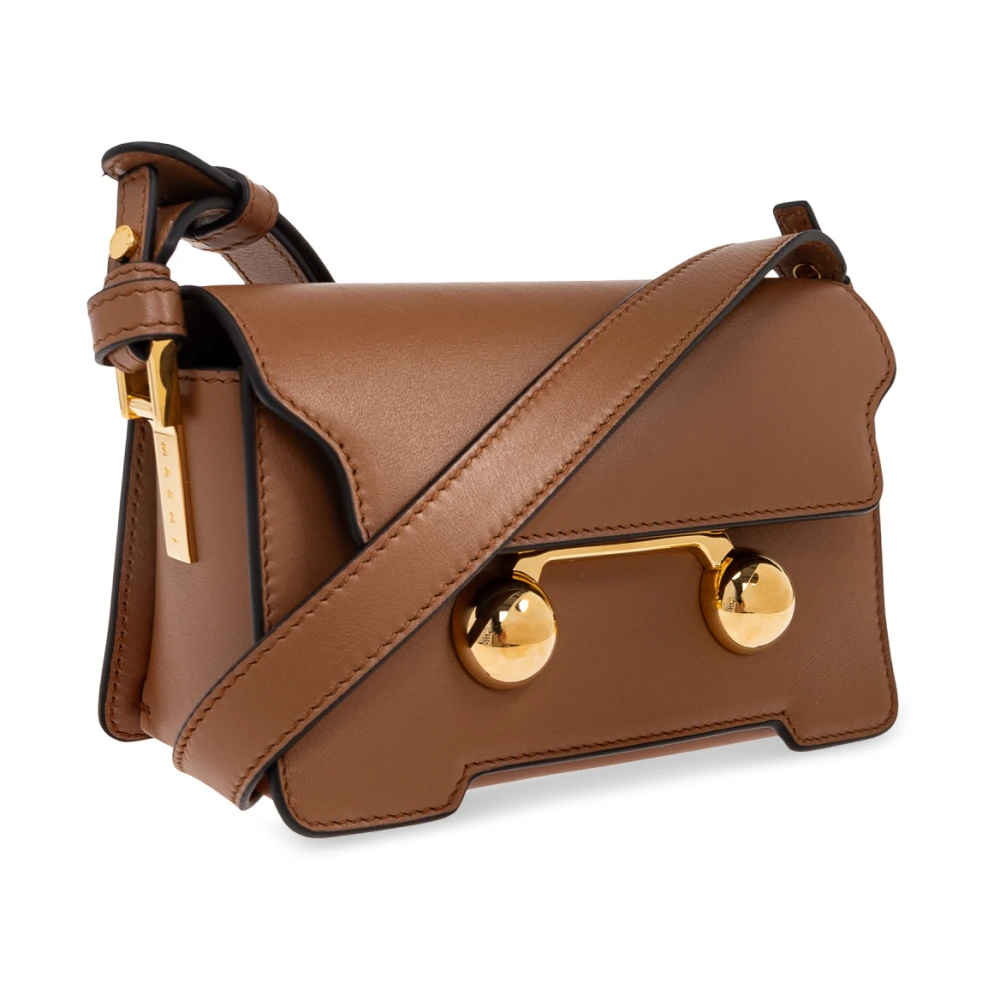 Marni Schoudertas Trunkaroo Mini Brown Dames