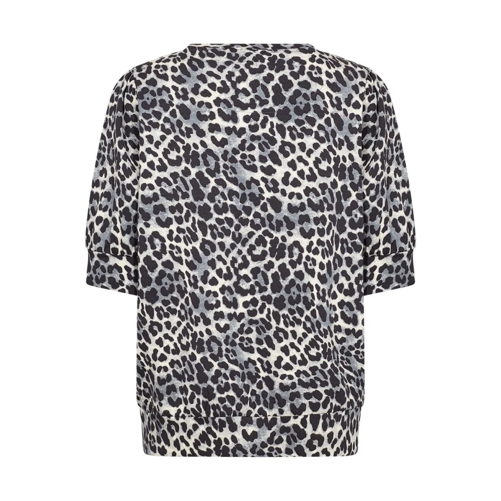 Soyaconcept Leopard Print Korte Mouw Trui Black Dames