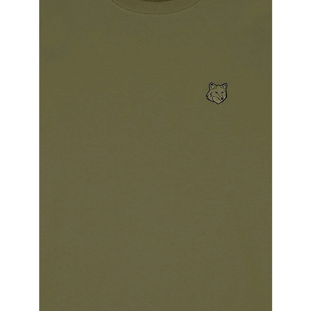 Maison Kitsuné Vos Katoenen T-Shirt Green Heren