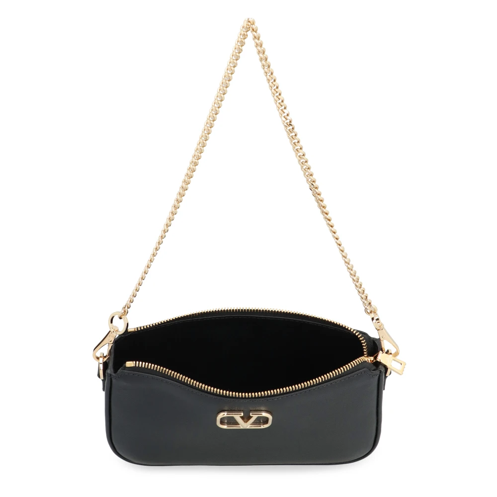 Valentino Handtekening Leren Crossbody Tas Black Dames