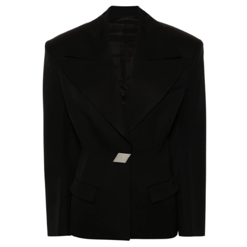 The Attico Zwarte Klassieke Blazer Jas Black Dames