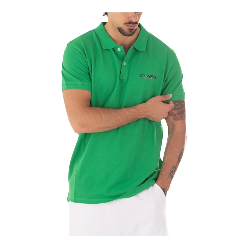 Just Cavalli Heren Logo Polo Shirt Green Heren