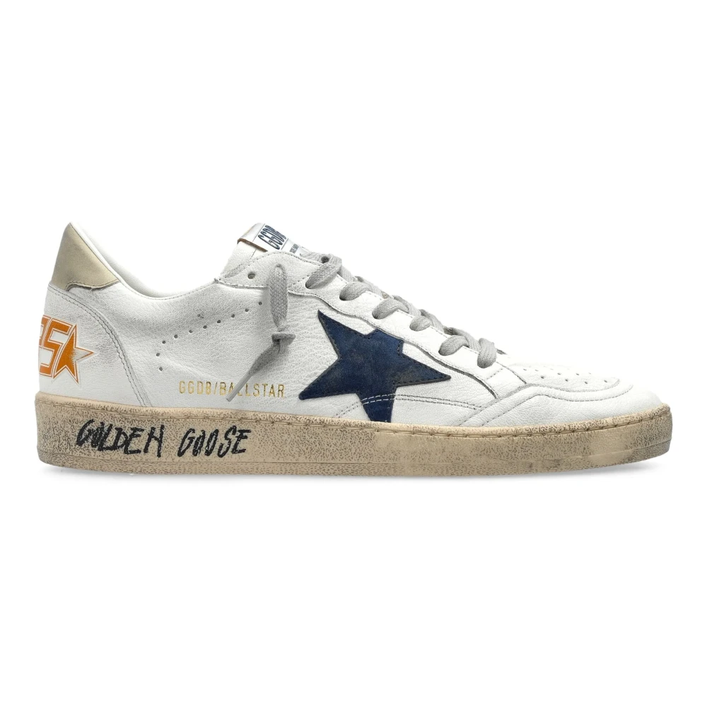 Golden Goose Men's White Sneakers, 9 Uk, Ball Star Trainers