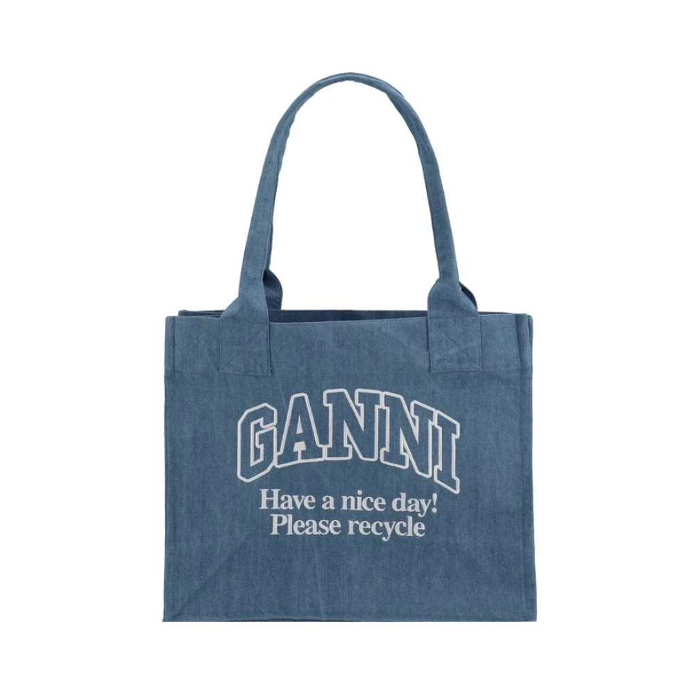 Ganni - Bags > Tote Bags - Blue - Ganni - Modalova