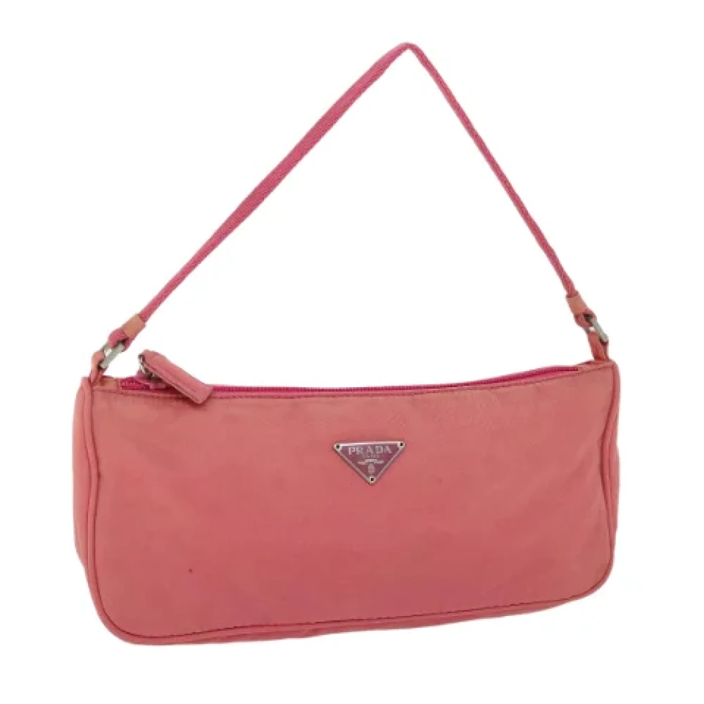 Prada Vintage Pre-owned Nylon pouches Pink Dames