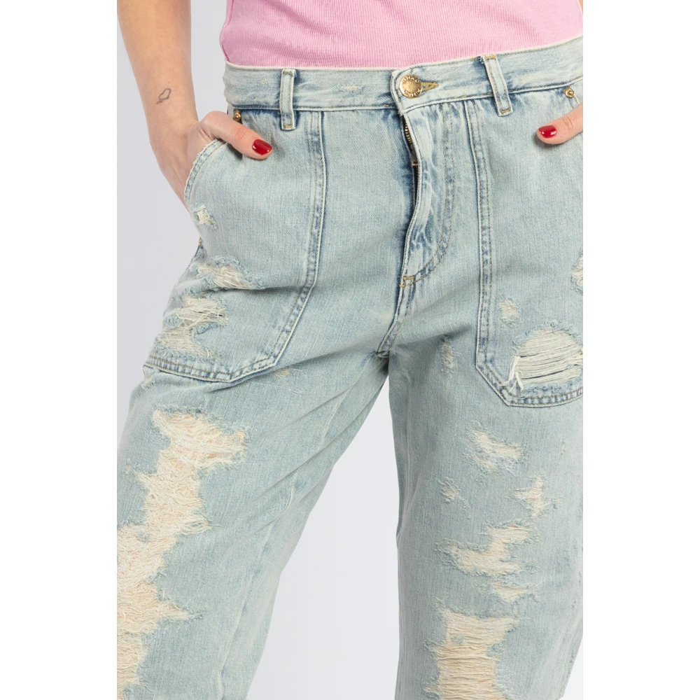 pinko Cropped Jeans Blue Dames