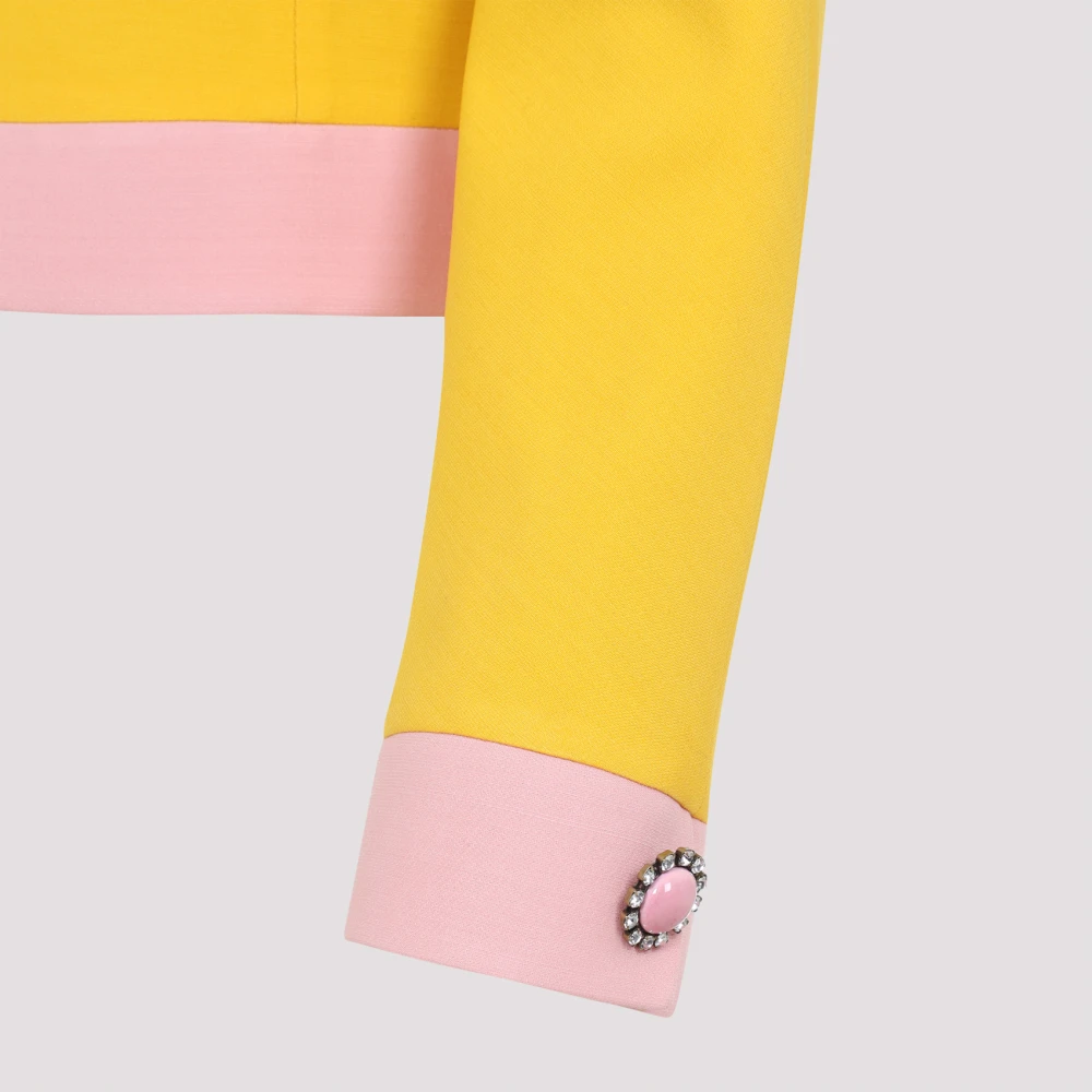 Valentino Luxe Geel & Oranje Jas Yellow Dames