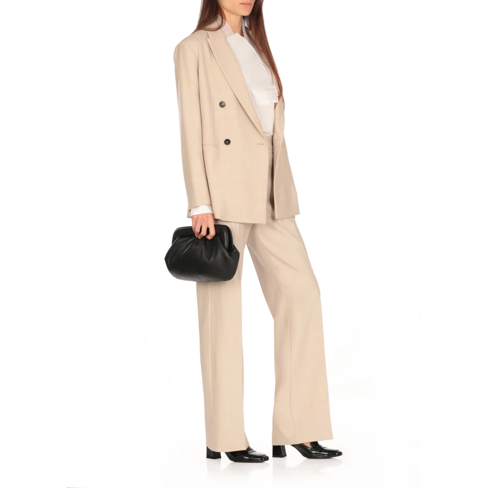 Antonelli Firenze Beige Wolblend Blazer Vrouw Beige Dames