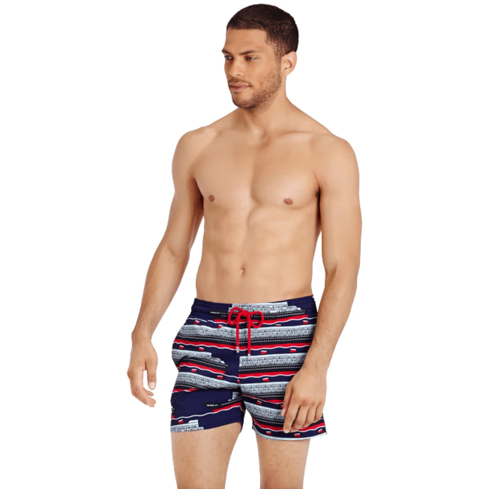 Vilebrequin Moorise Zwembroek met Cruise Lines Print Multicolor Heren