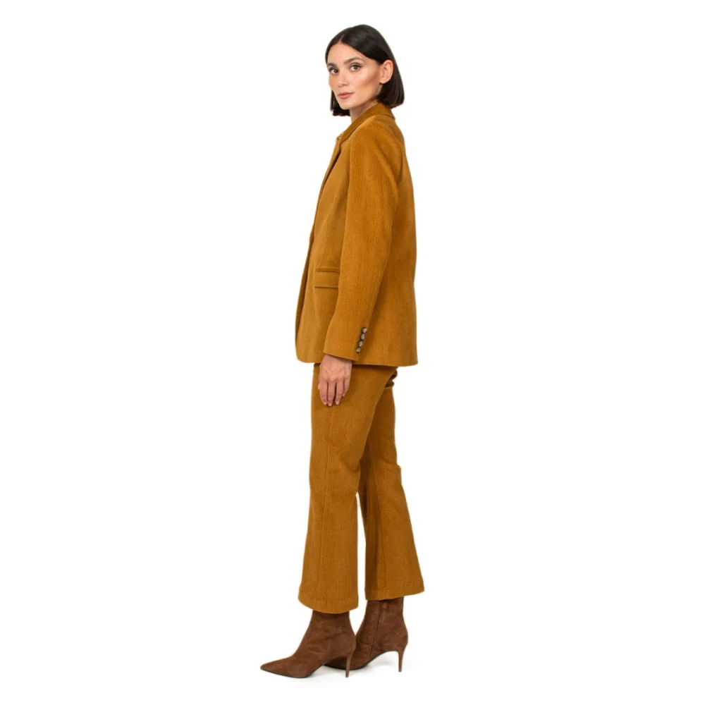 Momoni Katoenen Sigarenjasje Slim Fit Brown Dames