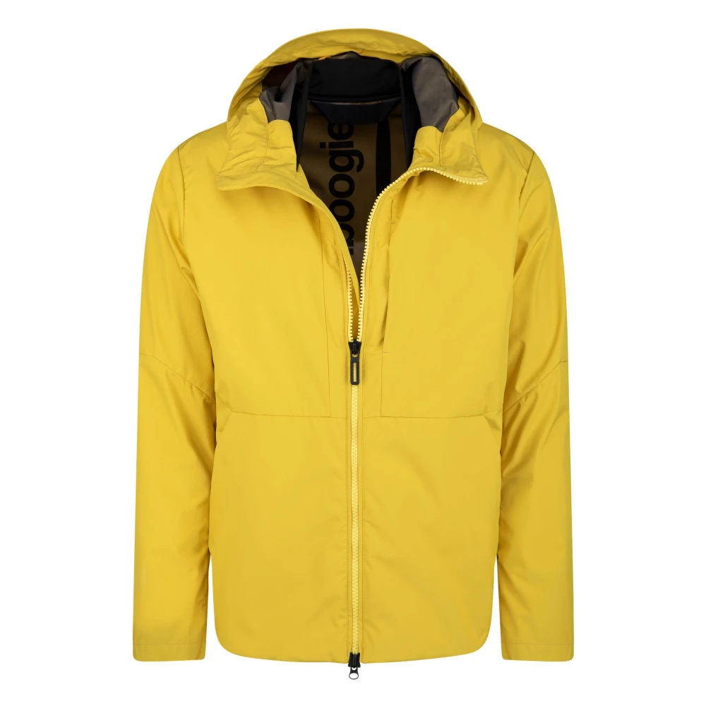 Bomboogie Men's Yellow Rain Clothing, L, Unlined Hooded Jacket