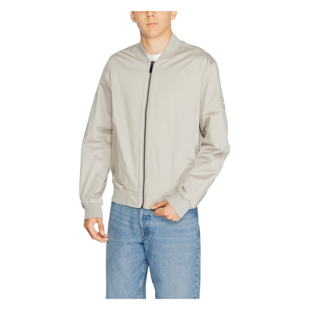 Calvin Klein Biologisch Katoenen Jas Herfst Winter Collectie Gray Heren