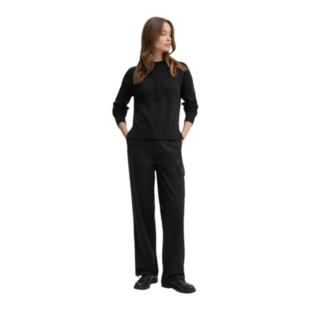 Calvin Klein Jeans Cargo Broek Black Dames