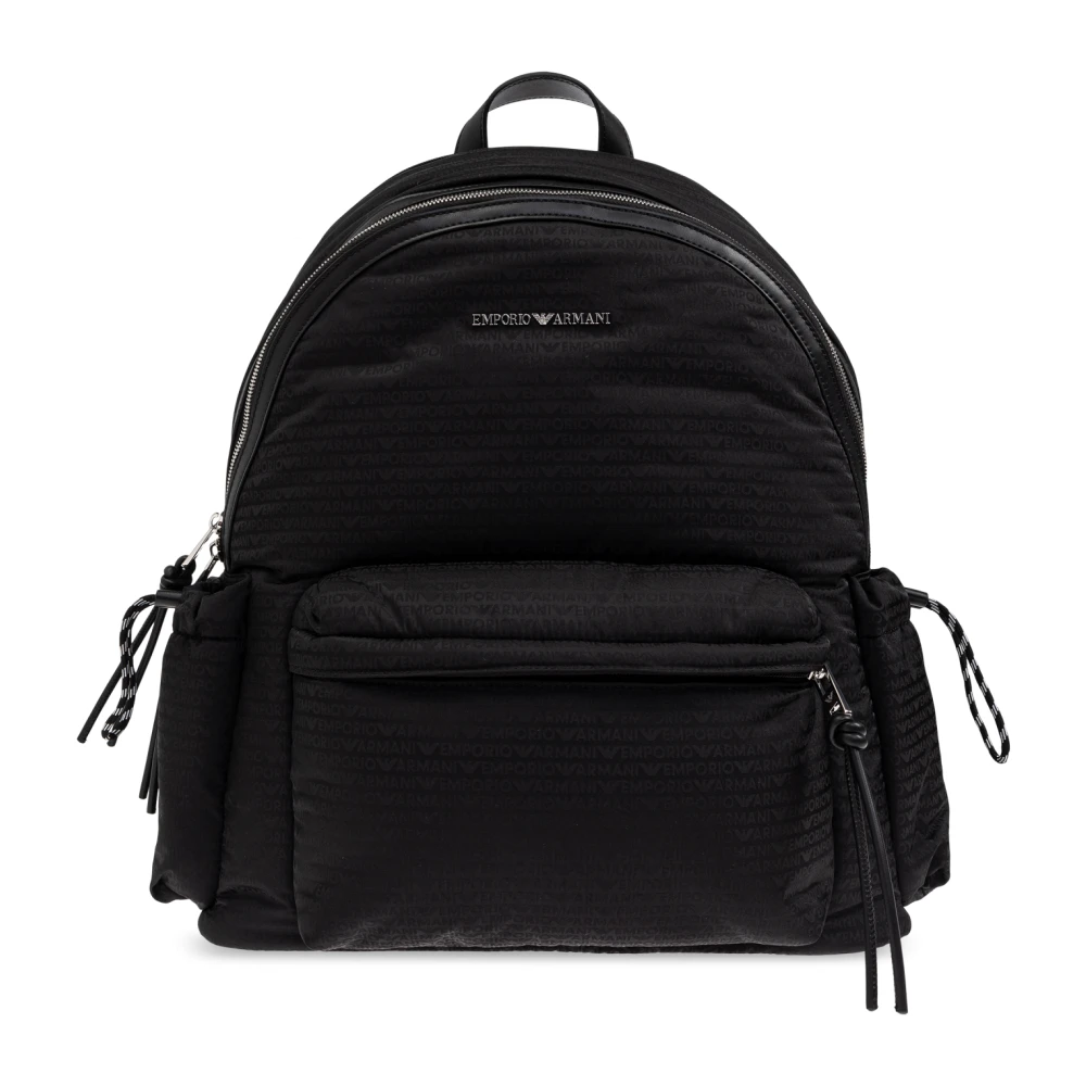 Emporio Armani Uomo Nero Zaino Con Logo