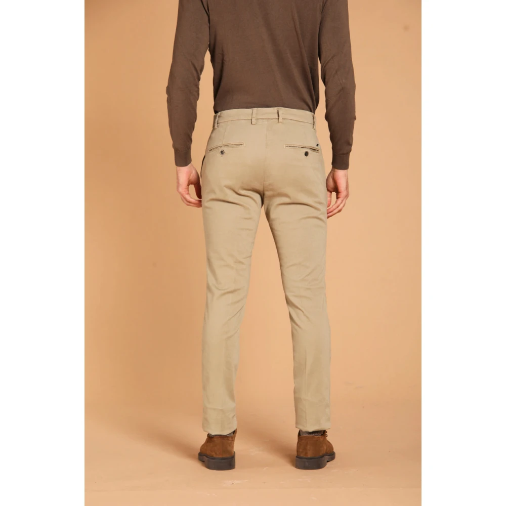 Mason's Extra Slim Fit Chino Broek in Milano Stijl Beige Heren