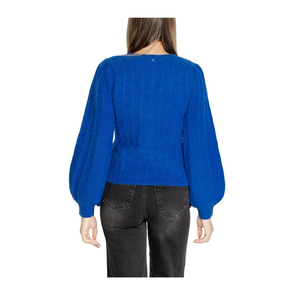 Guess Gezellige Gebreide Trui Blue Dames