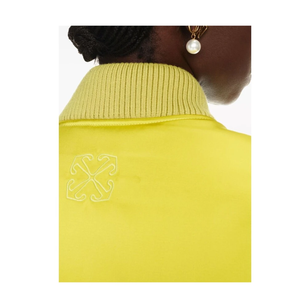 Off White Bomber Jackets Yellow Dames