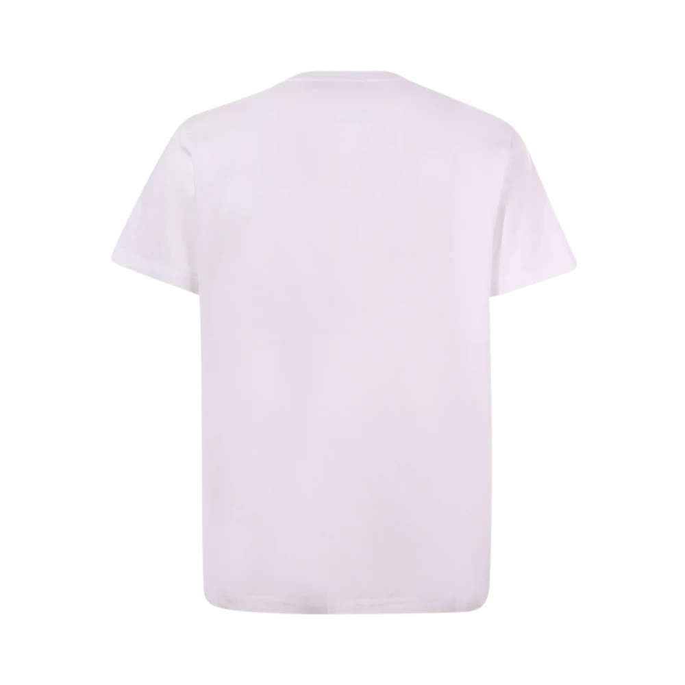 Dondup Witte Crew-neck T-shirt met Logo White Heren