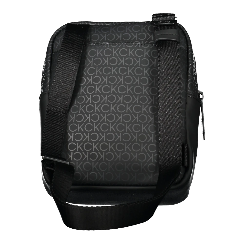 Calvin Klein Zwarte Heren Schoudertas Contrast Details Black Heren