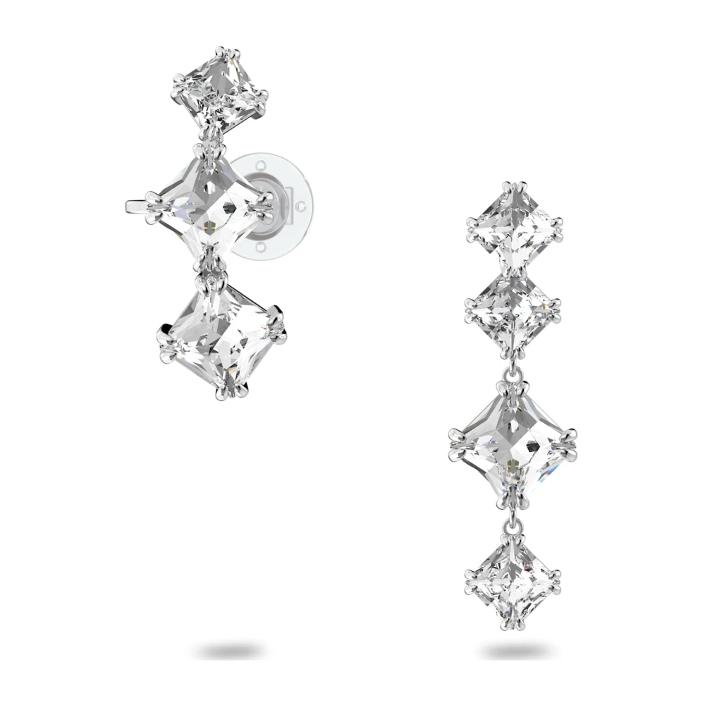 Swarovski Women's Gray Earrings, One Size, Millenia Asymmetric Earrings Set