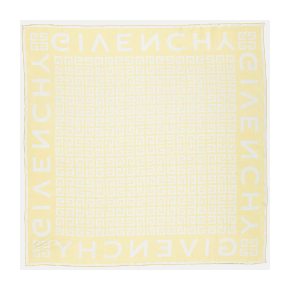 Givenchy Zijden Vierkant 4G Print Yellow Dames