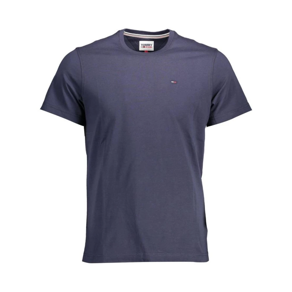 Tommy Hilfiger Men's Blue T-Shirts, L, Cotton Crew Neck T-Shirt