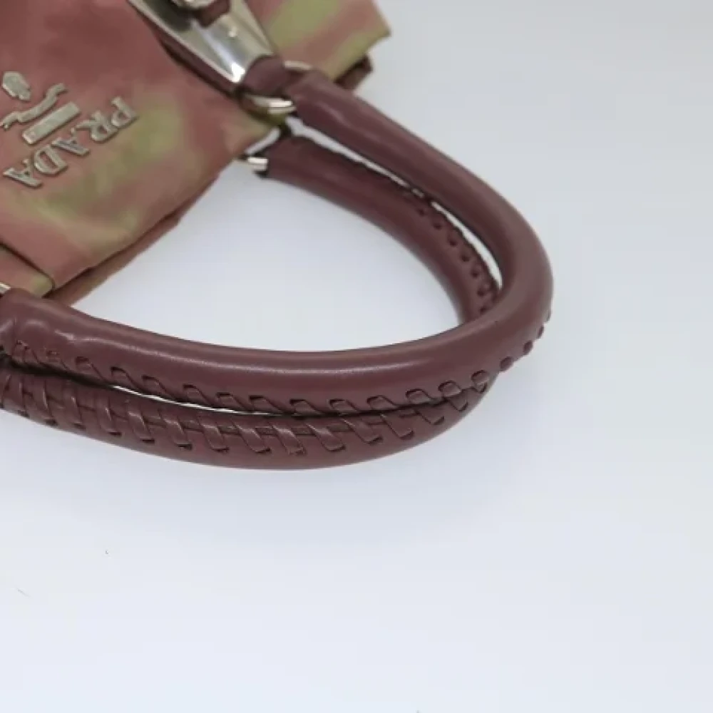 Prada Vintage Pre-owned Nylon handbags Pink Dames