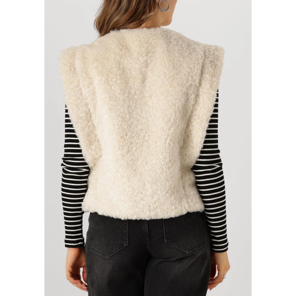 Catwalk Junkie Witte Teddy Body Warmer Jas White Dames