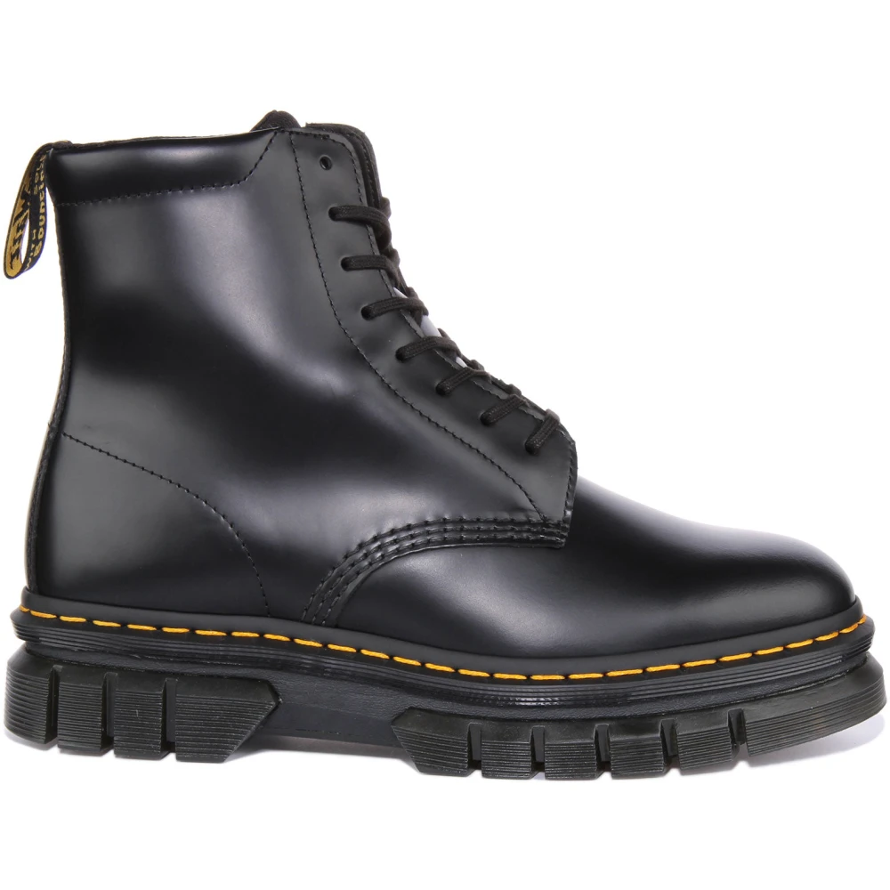 Dr. Martens Black Lace-Up Boots, Male, 9 Uk, Rikard Platform Boot